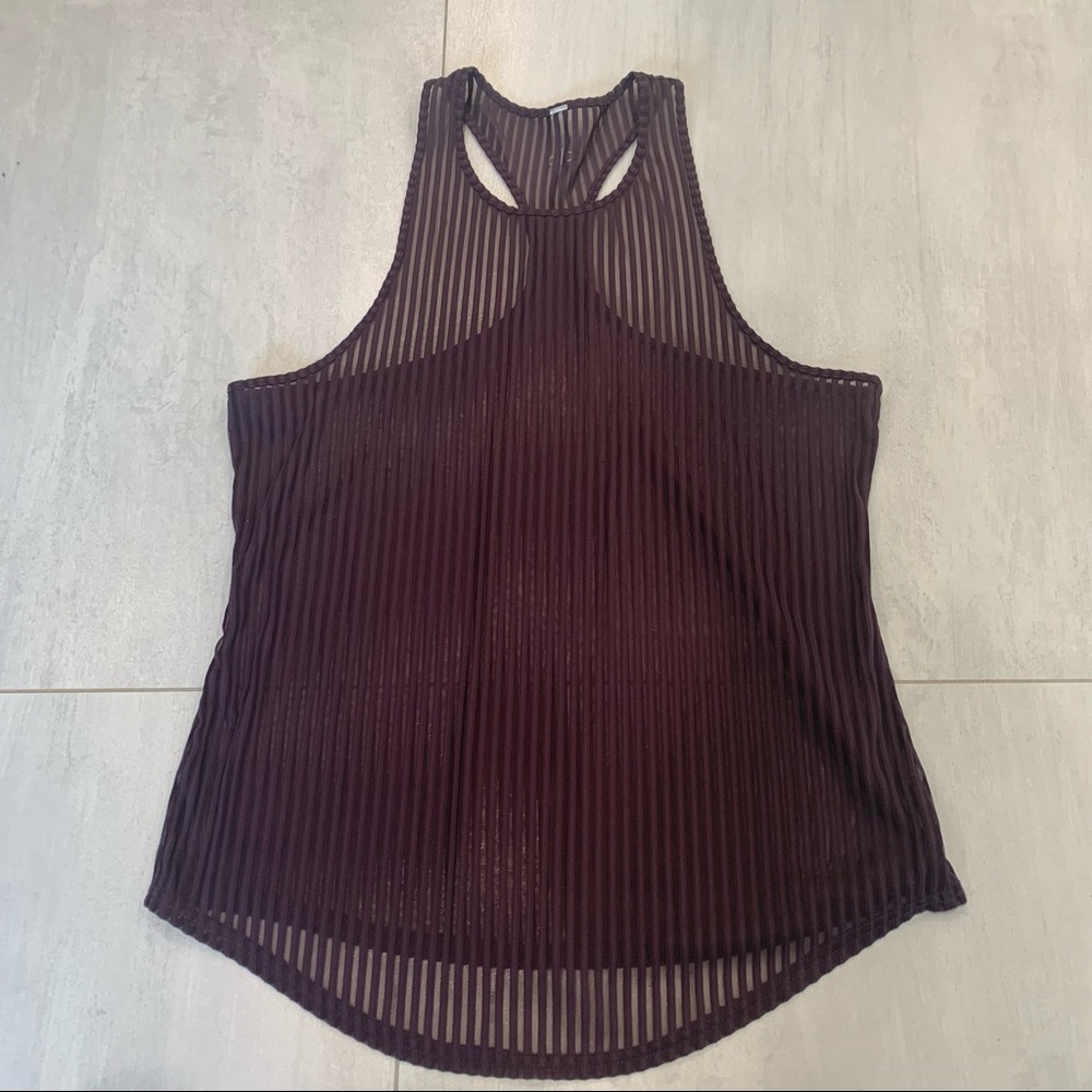 ALO racerback tank in plum
